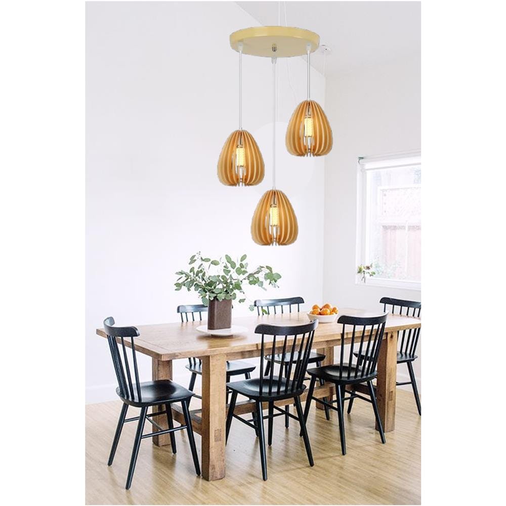 BRIGHT OBJECTIVE PENDANT LAMP 17056/3 LIGHT BROWN
