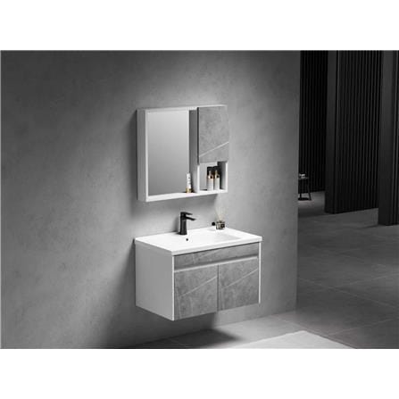 AKRON COUNTER WASHBASIN 5IN1 6624A-80-B018 LIGHT GREY 80CM