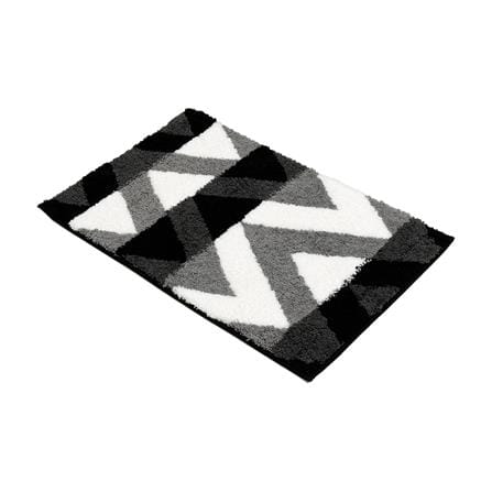 HOME LIVING STYLE RUG ZIG ZAG 45X70CM BLACK