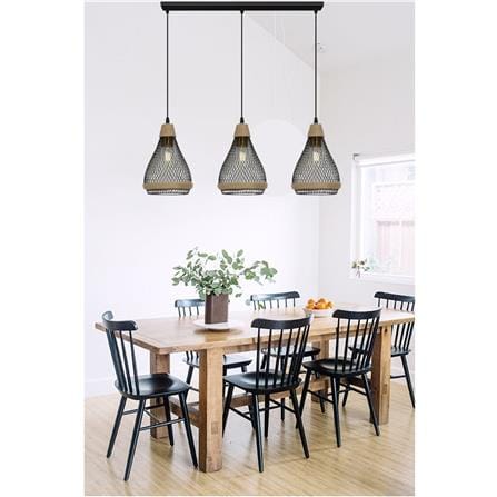 BRIGHT OBJECTIVE PENDANT LAMP 17203/3L BLACK