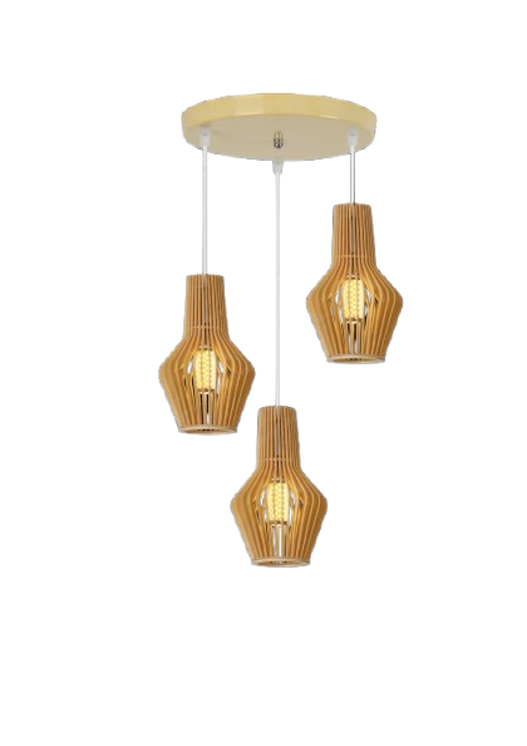 BRIGHT OBJECTIVE PENDANT LAMP 17053/3  LIGHT BROWN