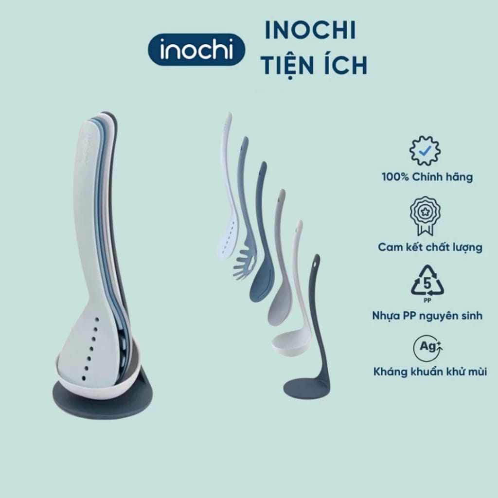 INOCHI YOKO 5-PIECE COOKING UTENSILS SET