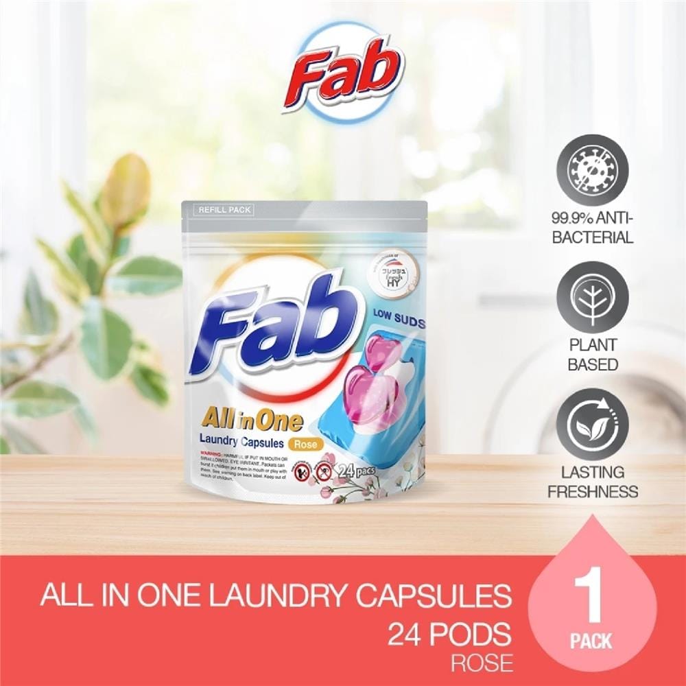 FAB LAUNDRY CAPSULES 30PCS COLOR