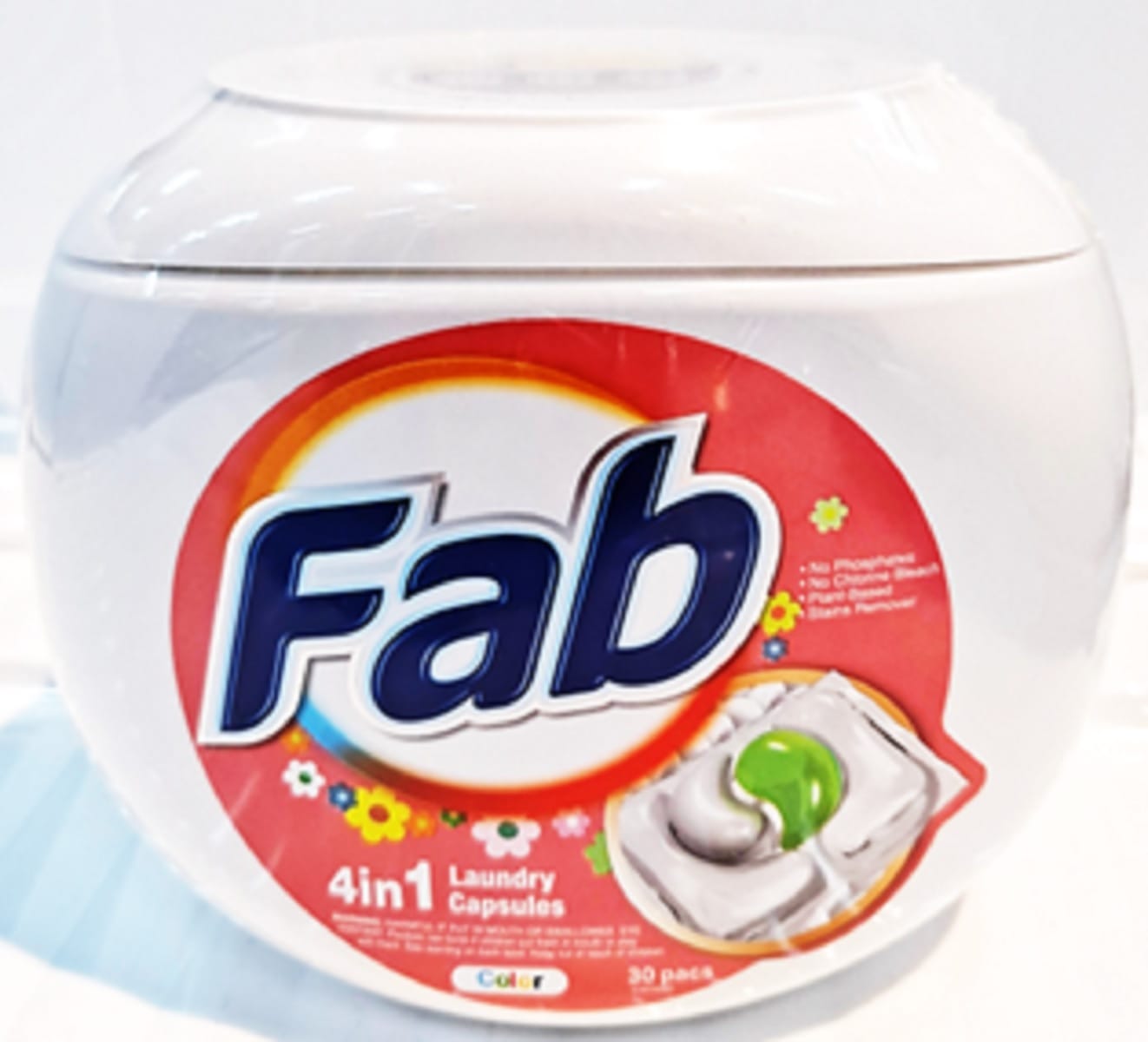 FAB LAUNDRY CAPSULES 30PCS COLOR