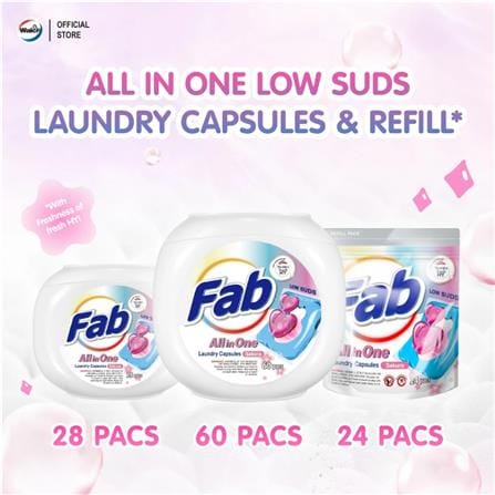 FAB LAUNDRY CAPSULES 30PCS COLOR