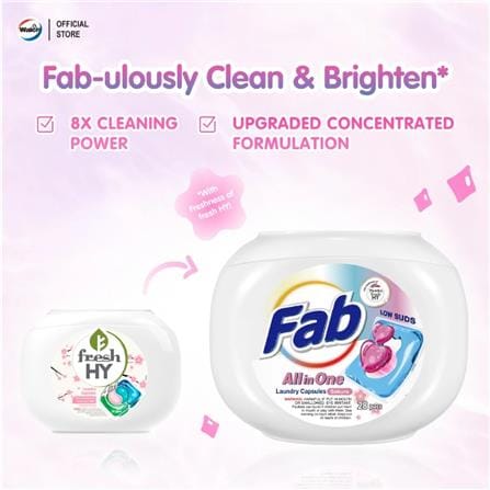 FAB LAUNDRY CAPSULES 30PCS COLOR
