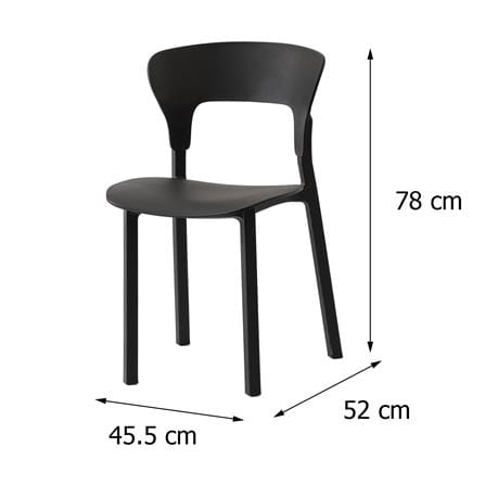PLASTIC CHAIR SPRING GABY BLACK [EXCLUSIVE FROM HOMEPRO THAILAND]