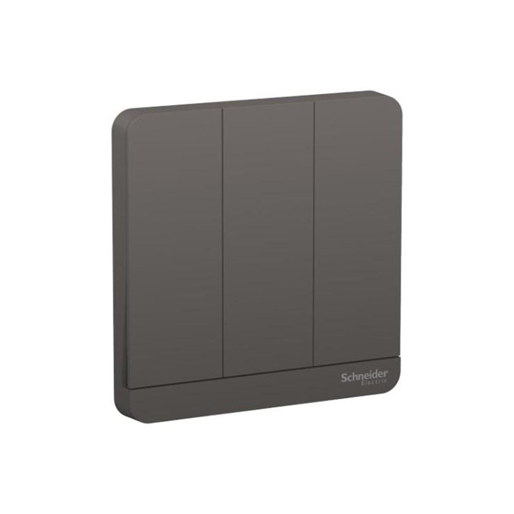 AVATARON 16A 3GANG 1WAY SWITCH E8333L1_DG_G11 DARK GREY