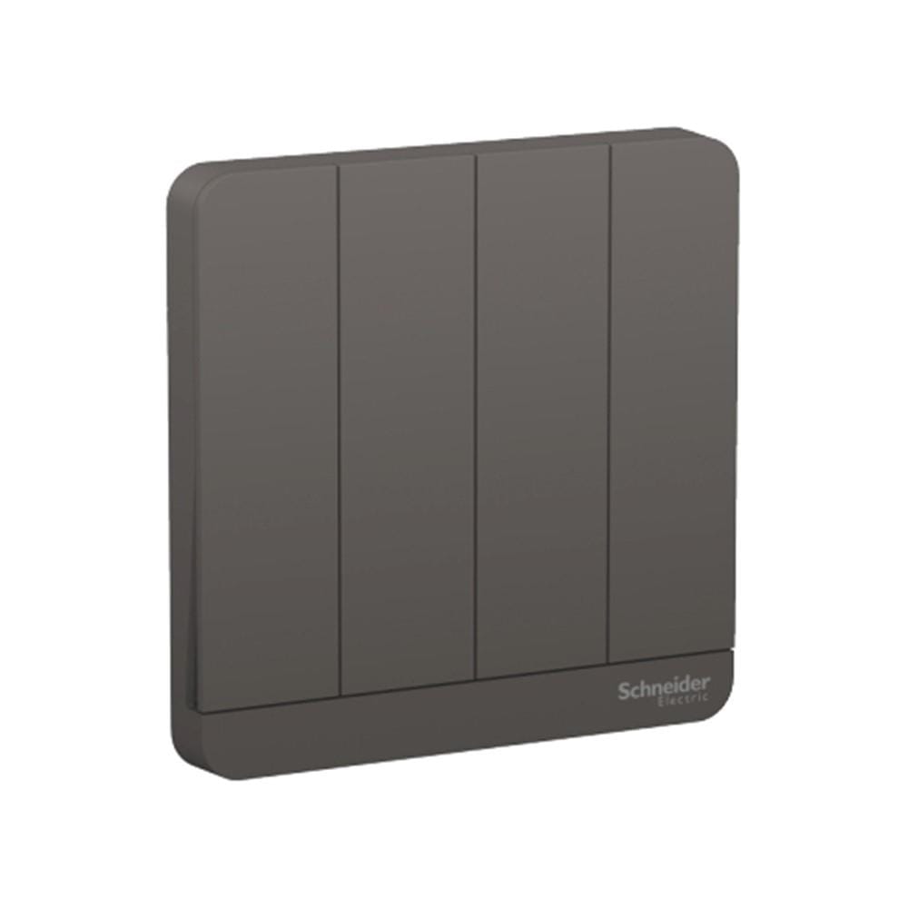 AVATARON 16A 4GANG 1WAY SWITCH E8334L1_DG_G11 DARK GREY