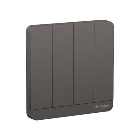 AVATARON 16A 4GANG 1WAY SWITCH E8334L1_DG_G11 DARK GREY