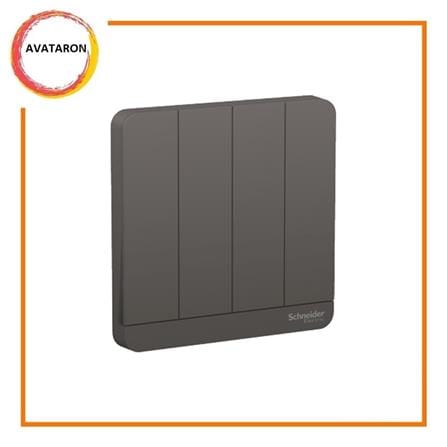 AVATARON 16A 4GANG 1WAY SWITCH E8334L1_DG_G11 DARK GREY