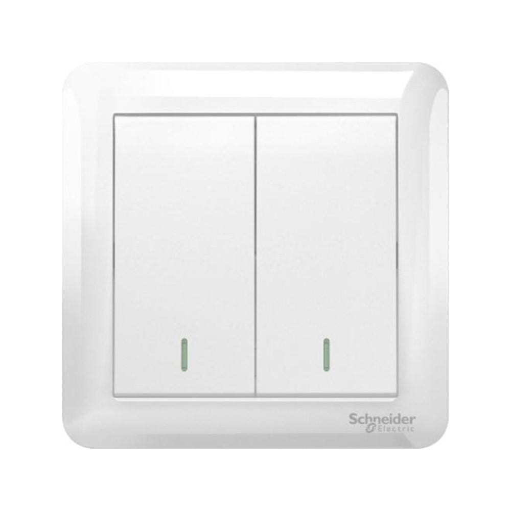 AFFLE PLUS 10A 2 GANG 1 WAY SWITCH A3G32B1A_WE_G11 WHITE