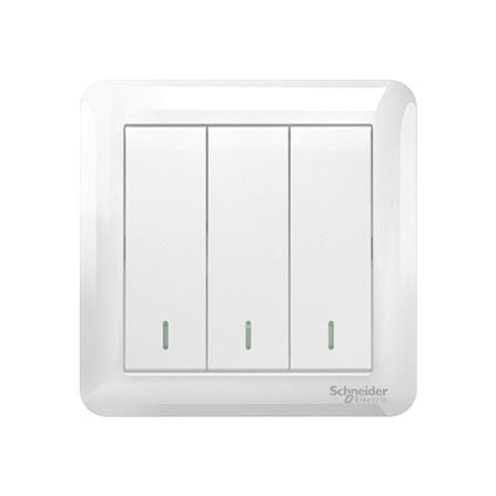 AFFLE PLUS 10A 3 GANG 1 WAY SWITCH A3G33B1A_WE_G11 WHITE