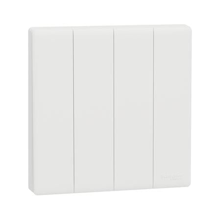VIVACE E 10A 4 GANG 1 WAY SWITCH KBN34_1_WE_G11 WHITE