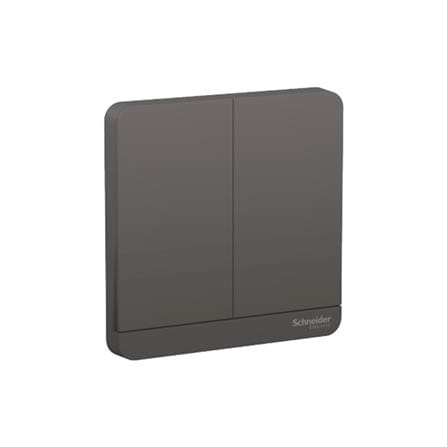 AVATARON 16A 2GANG 1WAY SWITCH E8332L1_DG_G11 DARK GREY