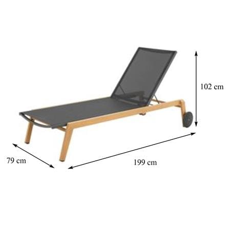 SUN LOUNGER BENETTA SERENITY BLACK [EXCLUSIVE FROM HOMEPRO THAILAND]