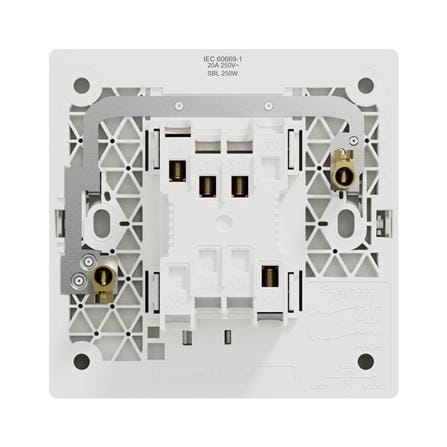 VIVACE E 20A 1 GANG 1 WAY DOUBLE POLE SWITCH  WITH LED KBN31D20N_WE_G11 WHITE