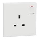 VIVACE E 13A 1 GANG SWITCH SOCKET KBN15_WE_G11 WHITE