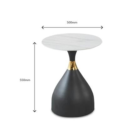 SIDE TABLE EDWD5513 BLACK WHITE