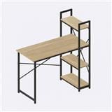 OFFICE DESK ALASKA WITH SHELVING OAK