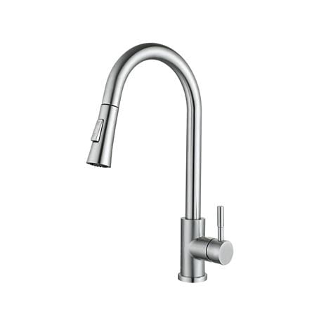 CABANA BUILT-IN NANOMAGMA STAINLESS STEEL SINK PAKCAGE CKS6407 1BOWL SILVER 75CM WITH PULL OUT TAP