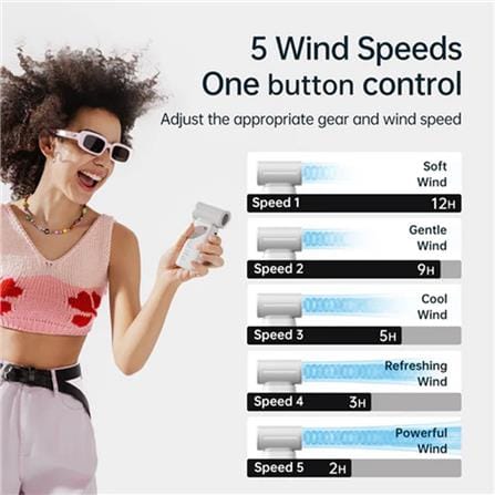 JISULIFE HANDHELD FAN LIFE9-BLACK