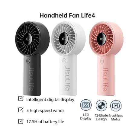 JISULIFE HANDHELD FAN LIFE4-PINK