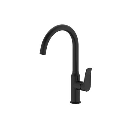 JOHNSON SUISSE LAZIO SINGLE LEVER DECK-MOUNTED SINK MIXER WBFA301698 BLACK