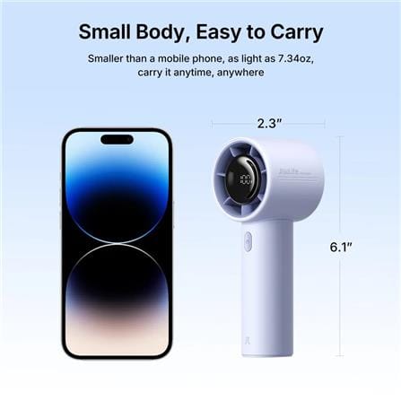 JISULIFE HANDHELD FAN LIFE10S-BLUE WITH LED DIGITAL DISPLAY