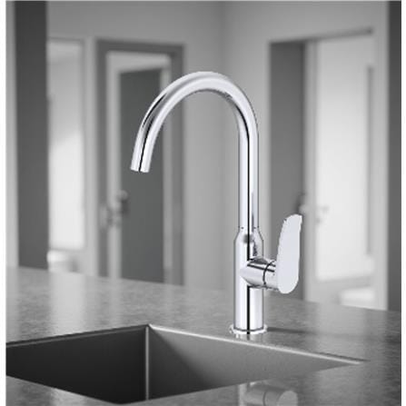 JOHNSON SUISSE LAZIO SINGLE LEVER DECK-MOUNTED SINK MIXER WBFA301698 CHROME