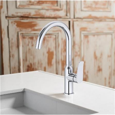 JOHNSON SUISSE LAZIO SINGLE LEVER DECK-MOUNTED SINK MIXER WBFA301698 CHROME