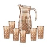 ROYAL 7PCS ION PLATING DRINK SET- AMBER