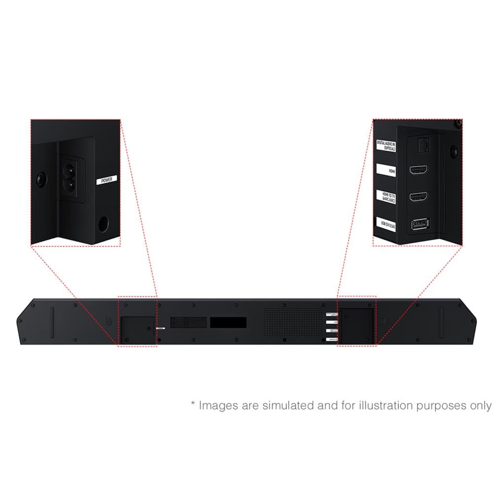 SAMSUNG HW-Q600F/XM Q-SERIES SOUNDBAR 3.1.2 CHANNEL WIRELESS SUBWOOFER
