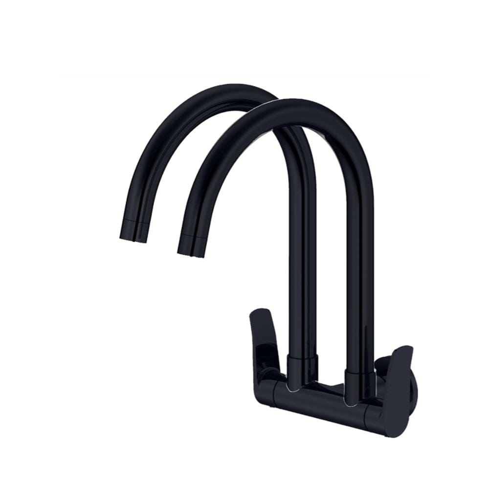 JOHNSON SUISSE LAZIO WALL-MOUNTED DUAL SINK TAP WBFA301706 BLACK