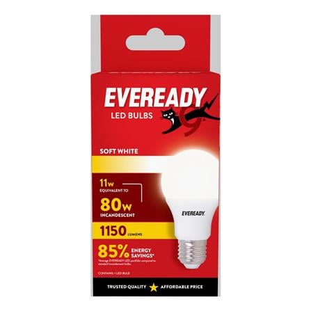 EVEREADY LED LIGHT BULB A60 11W E27 SOFT WHITE