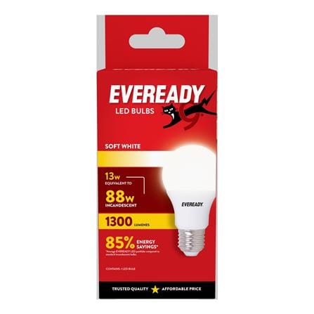 EVEREADY LED LIGHT BULB A60 13W E27 SOFT WHITE