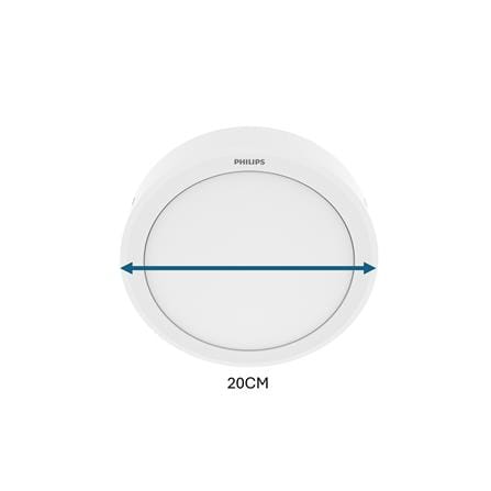 PHILIPS DOWNLIGHT ERIDANI ROUND SURFACE LED18 D200 22W 840 8" COOL WHITE