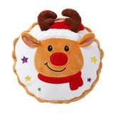 HOME LIVING STYLE CUSHION CHRISTMAS DEER 30CM BROWN