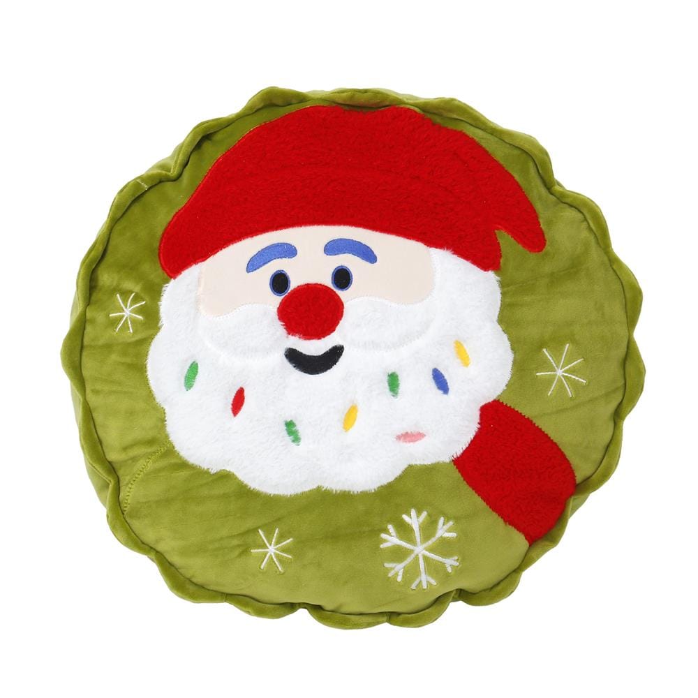 HOME LIVING STYLE CUSHION CHRISTMAS SANTA 30CM GREEN