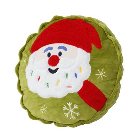 HOME LIVING STYLE CUSHION CHRISTMAS SANTA 30CM GREEN
