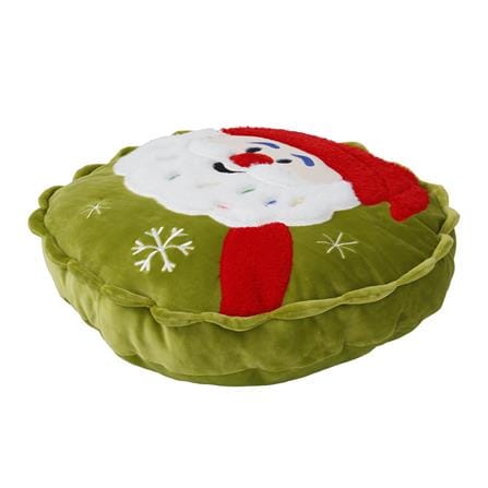 HOME LIVING STYLE CUSHION CHRISTMAS SANTA 30CM GREEN