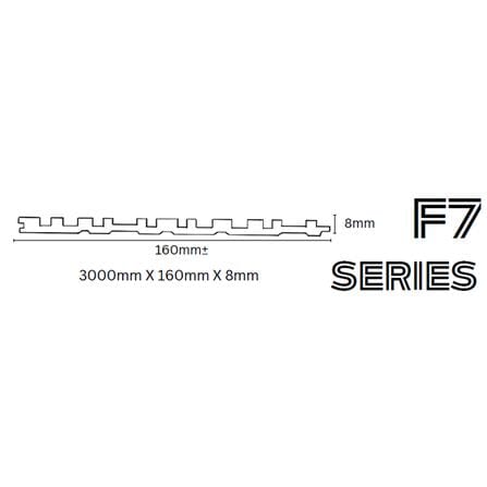 ECOCLASS PROCLASS FLUTED PANEL F7-9014 300X16X0.8CM 0.48M2