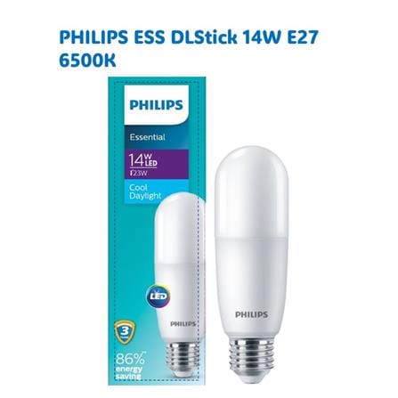 PHILIPS ESSENTIAL LED DL STICK E27 6500K COOL DAYLIGHT 14W MY