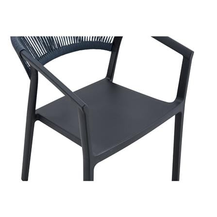 PATIO CHAIR SPRING ROPE BLACK/GREY [EXCLUSIVE FROM HOMEPRO THAILAND]