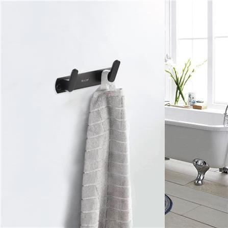 ROCCONI TOWEL HOOK 2 RCN K2/B 13.5CM MATTE BLACK