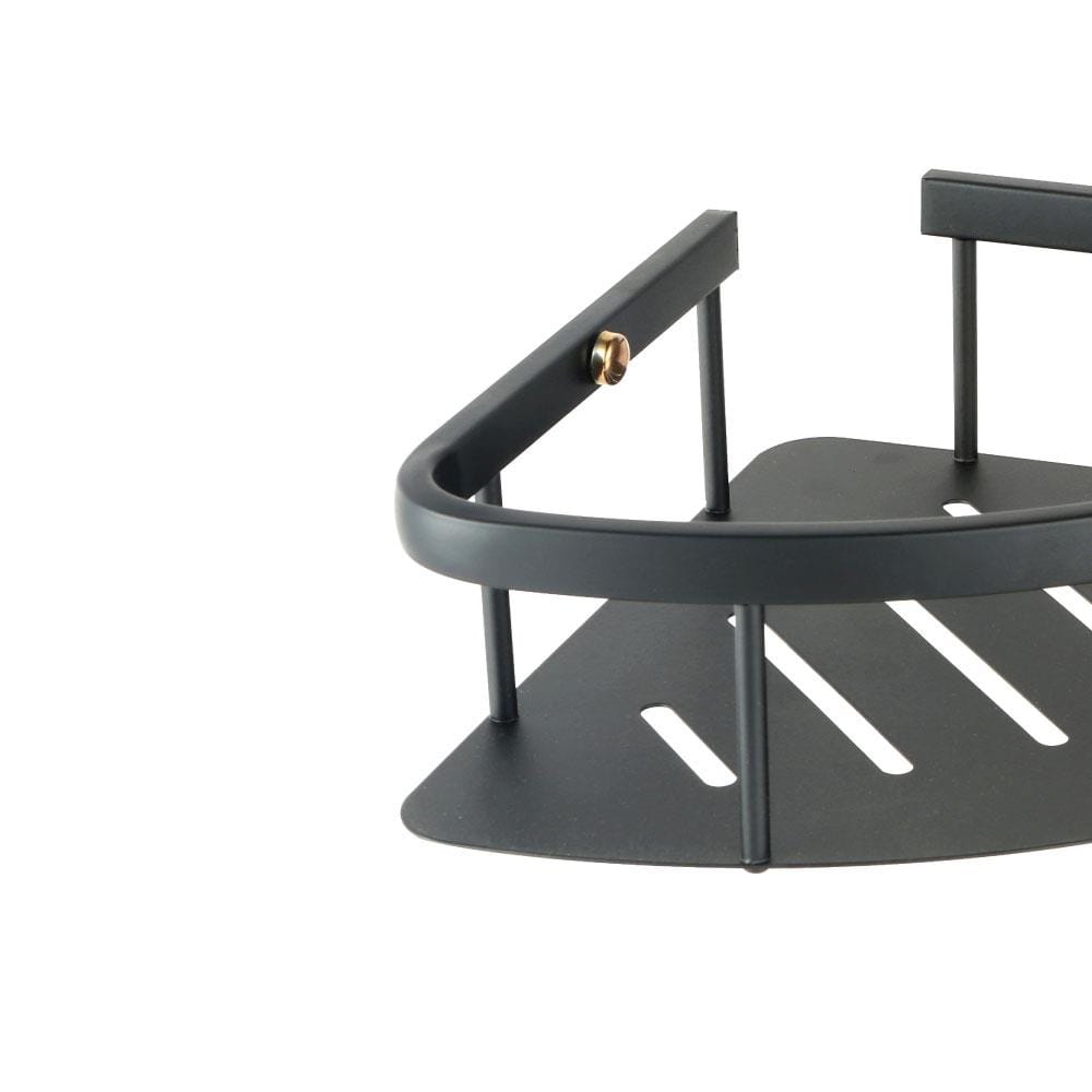 ROCCONI CORNER BASKET RCN B5701 MATTE BLACK WITH ROSEGOLD