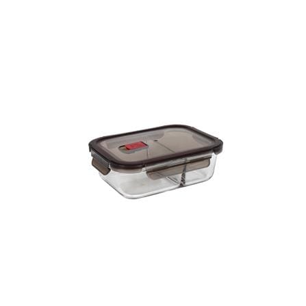 FUKURO YOKI BOROSILICATE GLASS CONTAINER 1000ML RECTANGLE (TWIN COMPARTMENT)