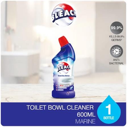 BLEACH TOILET CLEANER 600ML MARINE