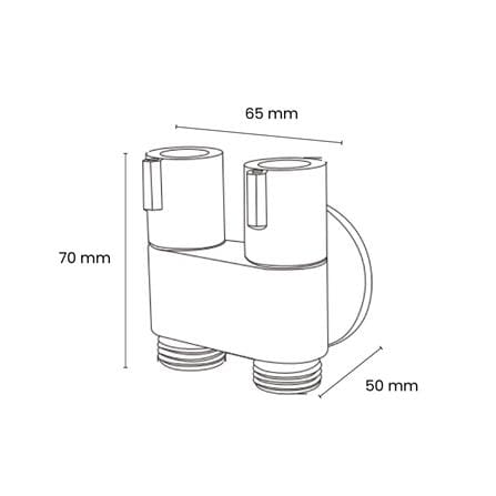 FELICE TWO WAY VALVE FLE-SU 524B MATTE BLACK 1.2M