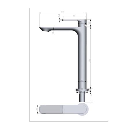 FELICE SINK FAUCET FLE 2314 MATT BLACK ROSEGOLD
